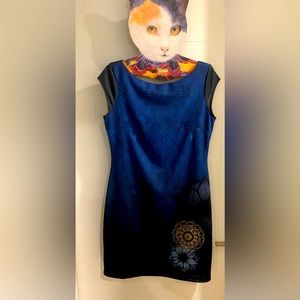 Desigual Blue Floral Midi Dress